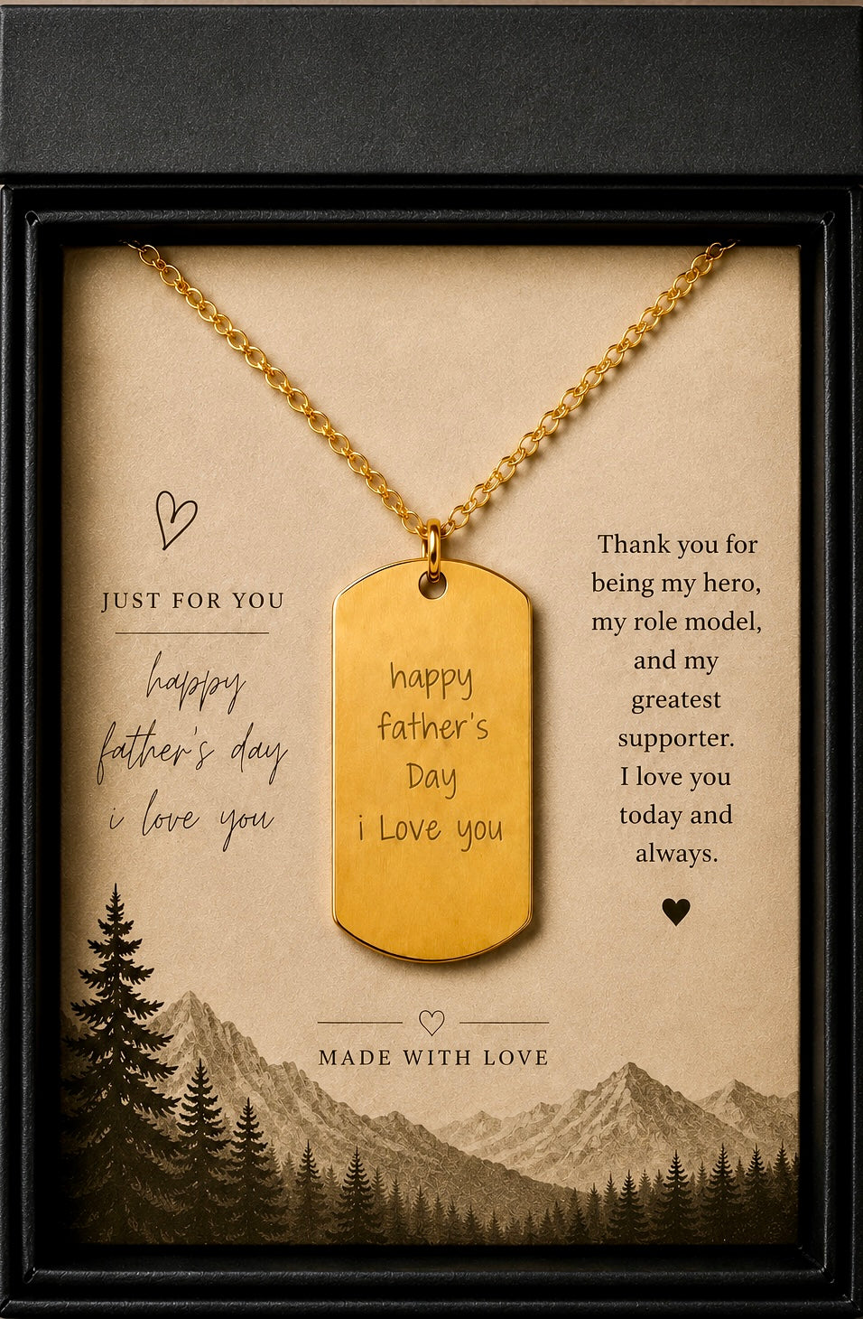 For The Man Who Carries You - Personalized Engraved Necklace
