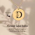 Personalized Floral Initial Necklace – D