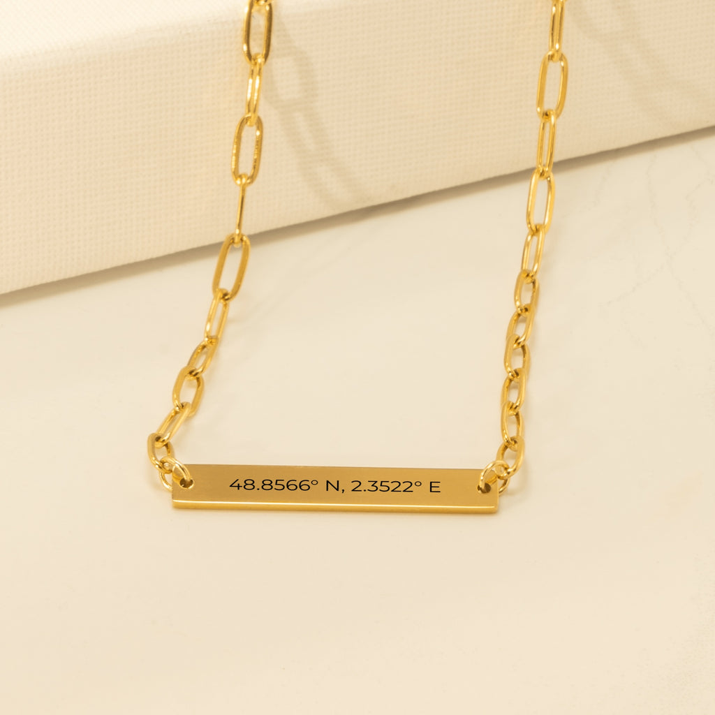 Paperclip Bar Necklace