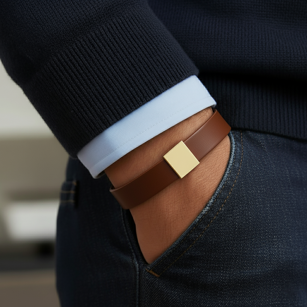 To My Son | Legacy In Motion Leather Bracelet | Proud Mom Gift for Son & Father