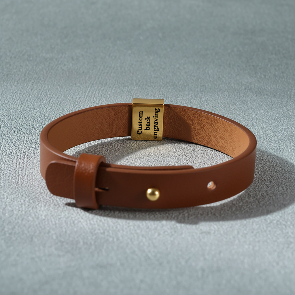 To My Son | Legacy In Motion Leather Bracelet | Proud Mom Gift for Son & Father