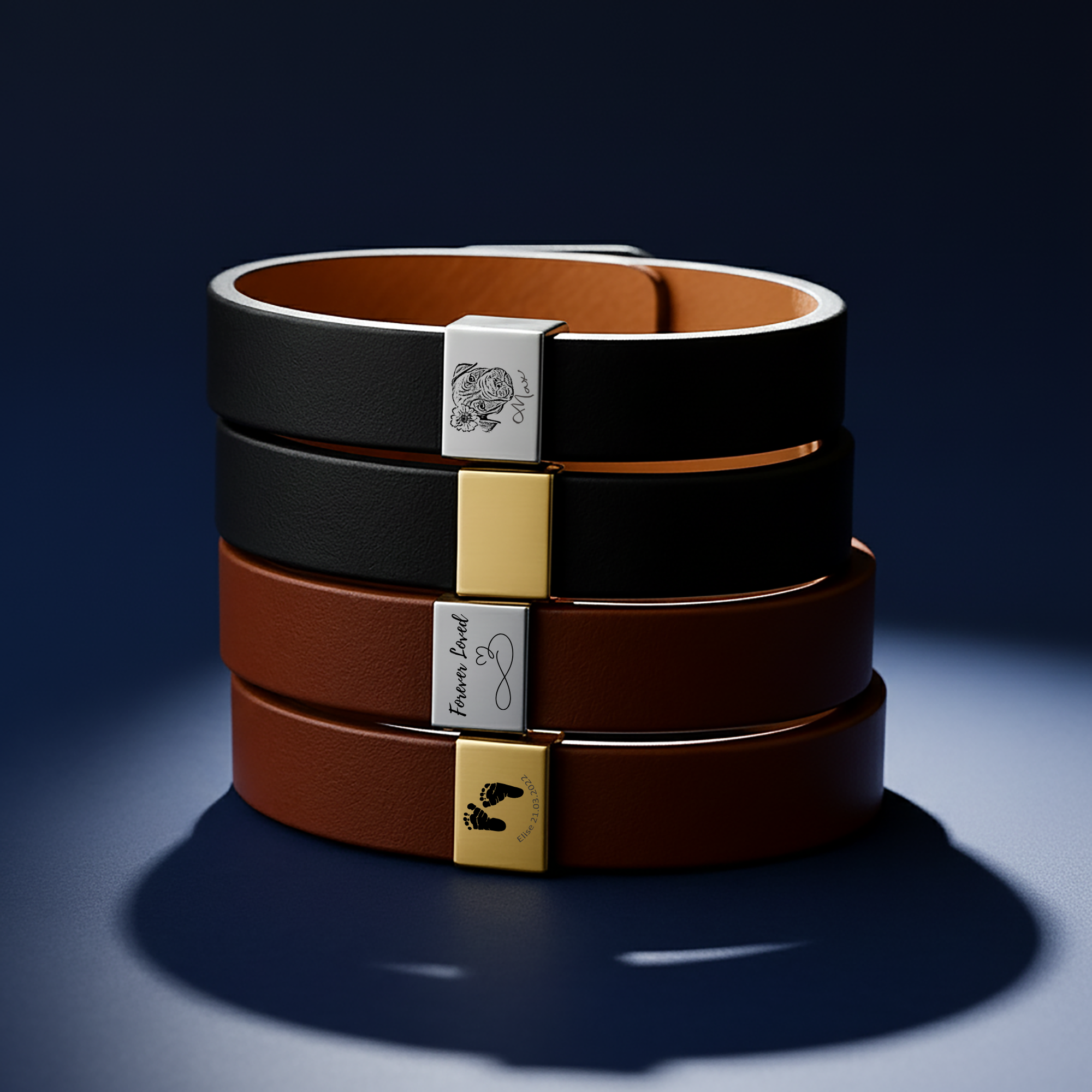 To My Son | Legacy In Motion Leather Bracelet | Proud Mom Gift for Son & Father